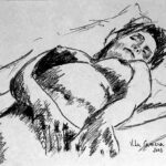 donna nuda sdraiata sul letto