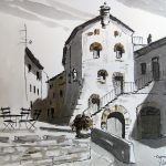 scorcio del paese di Capracotta in Molise